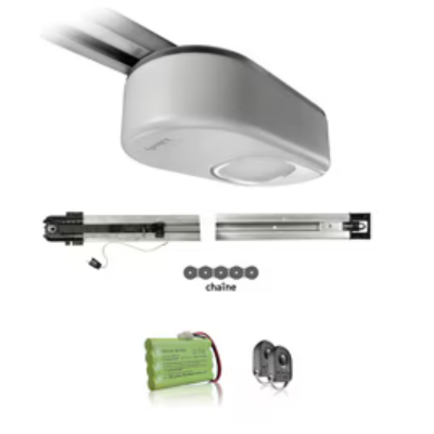 Moteur Somfy DEXXO Smart io 800 (ou 1000) pack batterie pour porte de garage sectionnelle