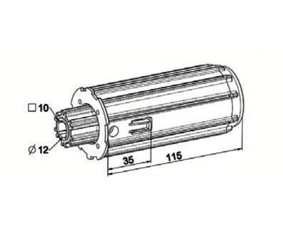 Embout escamotale (cannelée) pour ZF 54